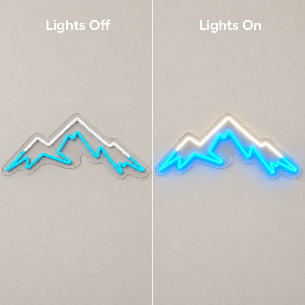 Three Ridge Mountain Range LED Neon Sign — original product image 05