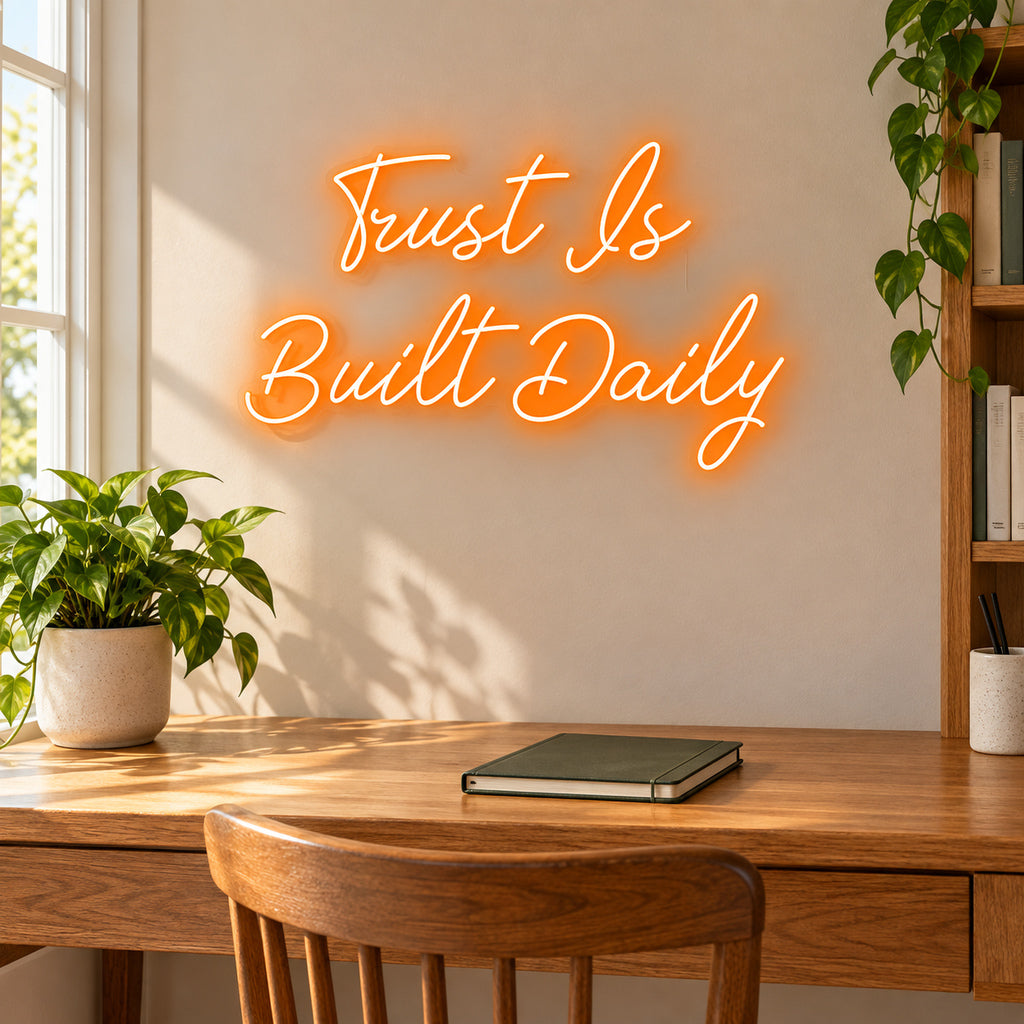Trust Is Built Daily LED Neon Sign — original product image 02