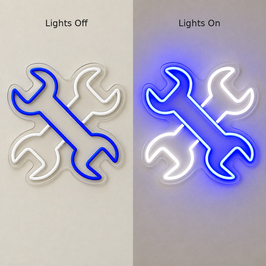 Two Wrenches Bar LED Neon Sign — original product image 05
