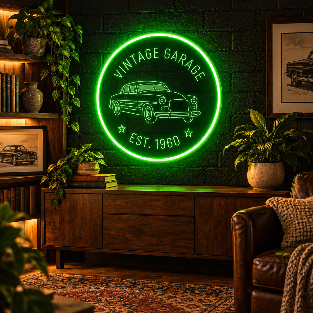 Vintage Garage Classic Car LED Neon Sign — original product image 02