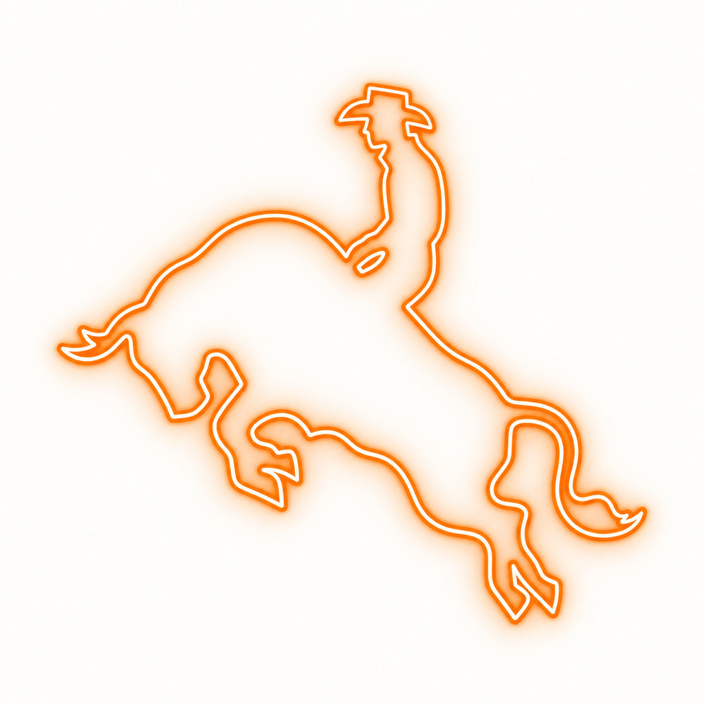 Western Bull Rider LED Neon Sign — original product image 06