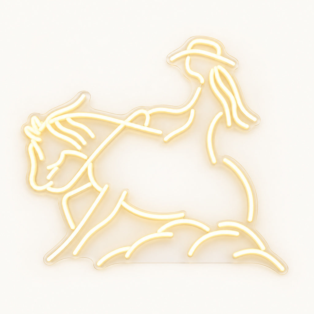 Western Horse Silhouette Wall Decor LED Neon Sign — original product image 06