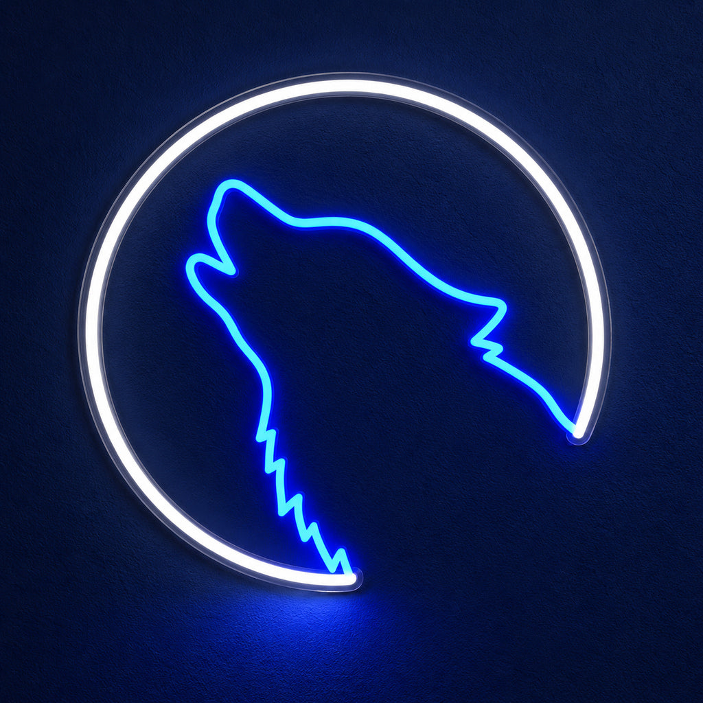 Wolf Head Emblem LED Neon Sign — original product image 01