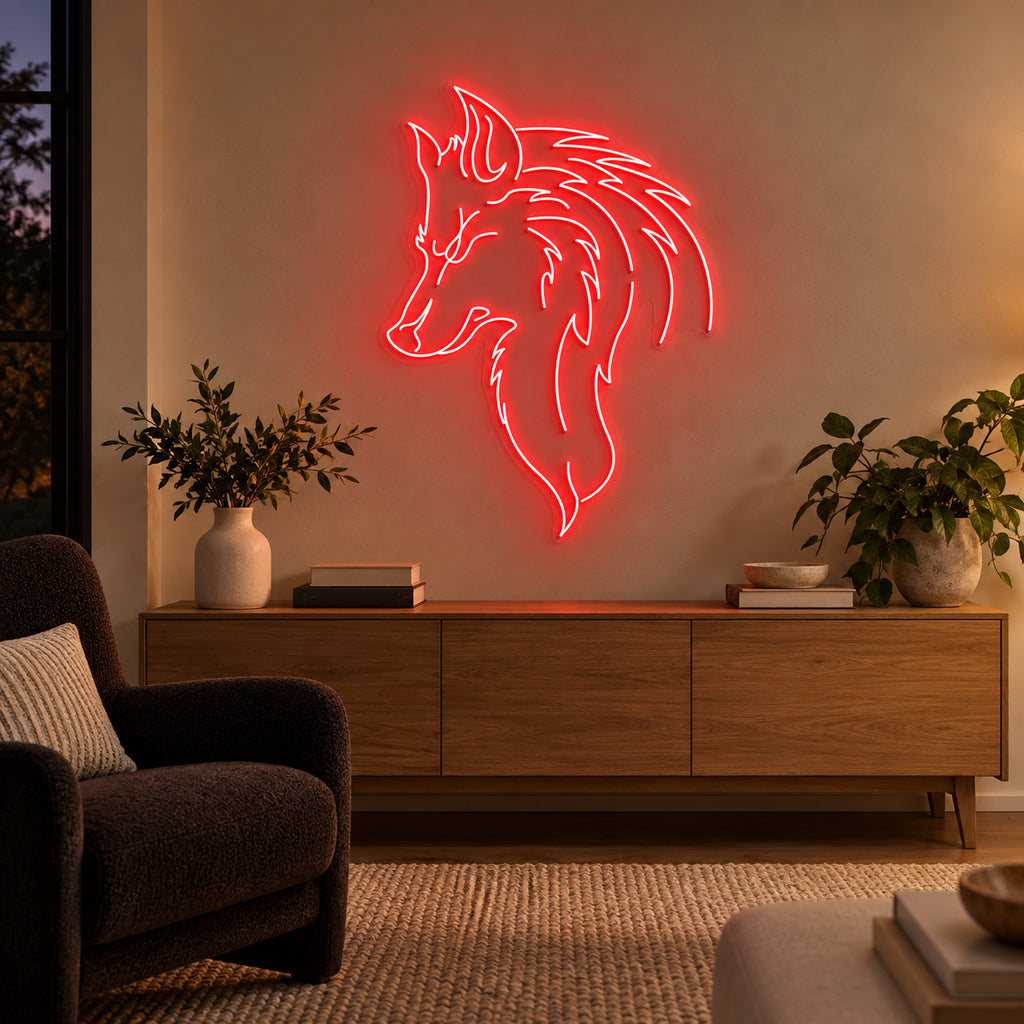 Wolf Profile Wall Art LED Neon Sign — original product image 02
