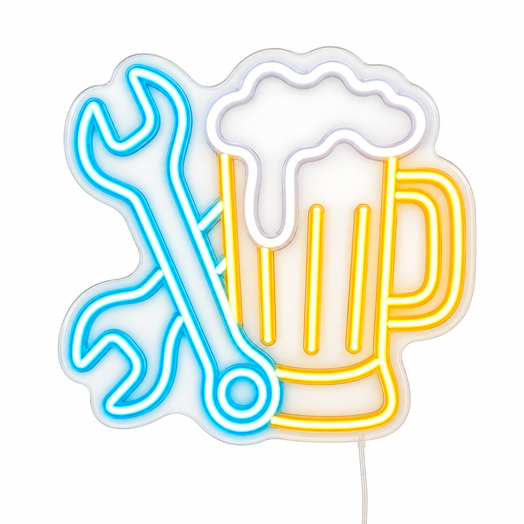 Wrench Beer Mug LED Neon Sign — original product image 06