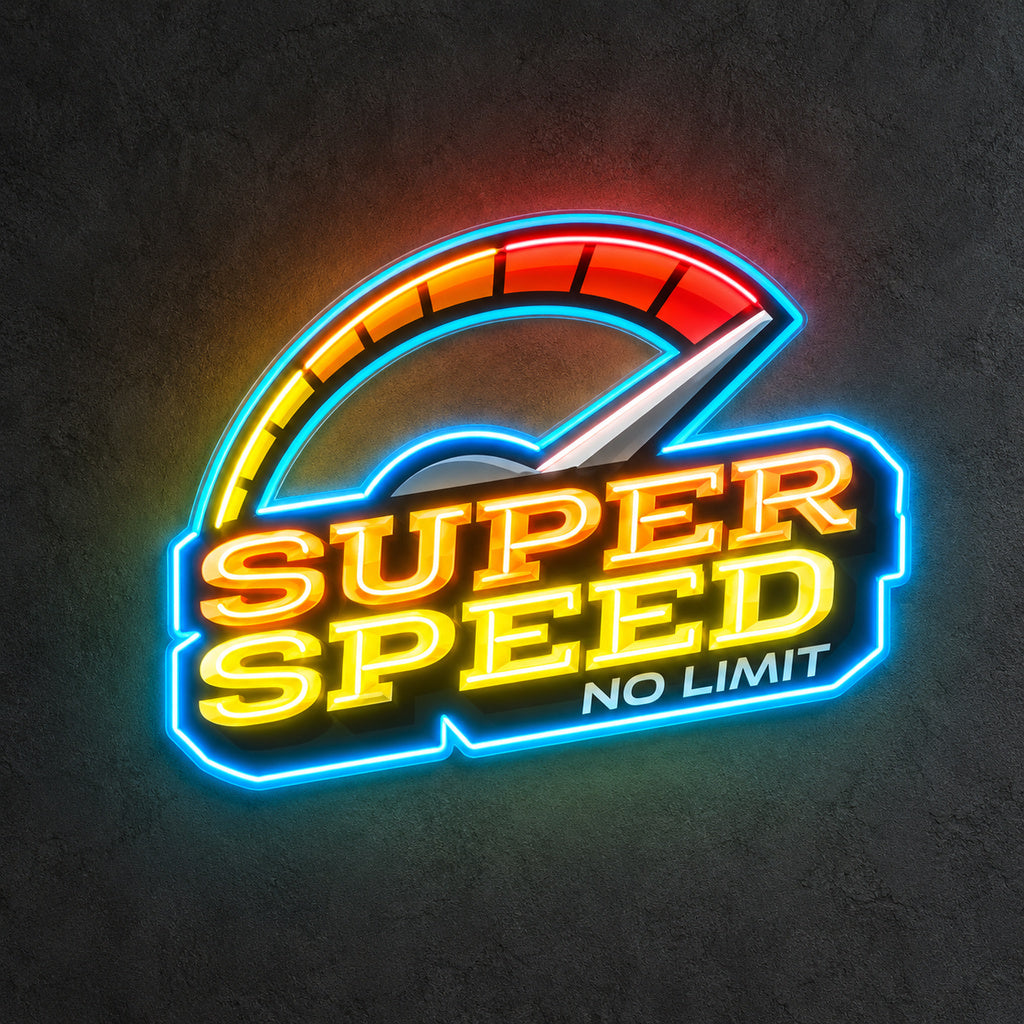 Super Speed No Limit LED Neon Sign main product image