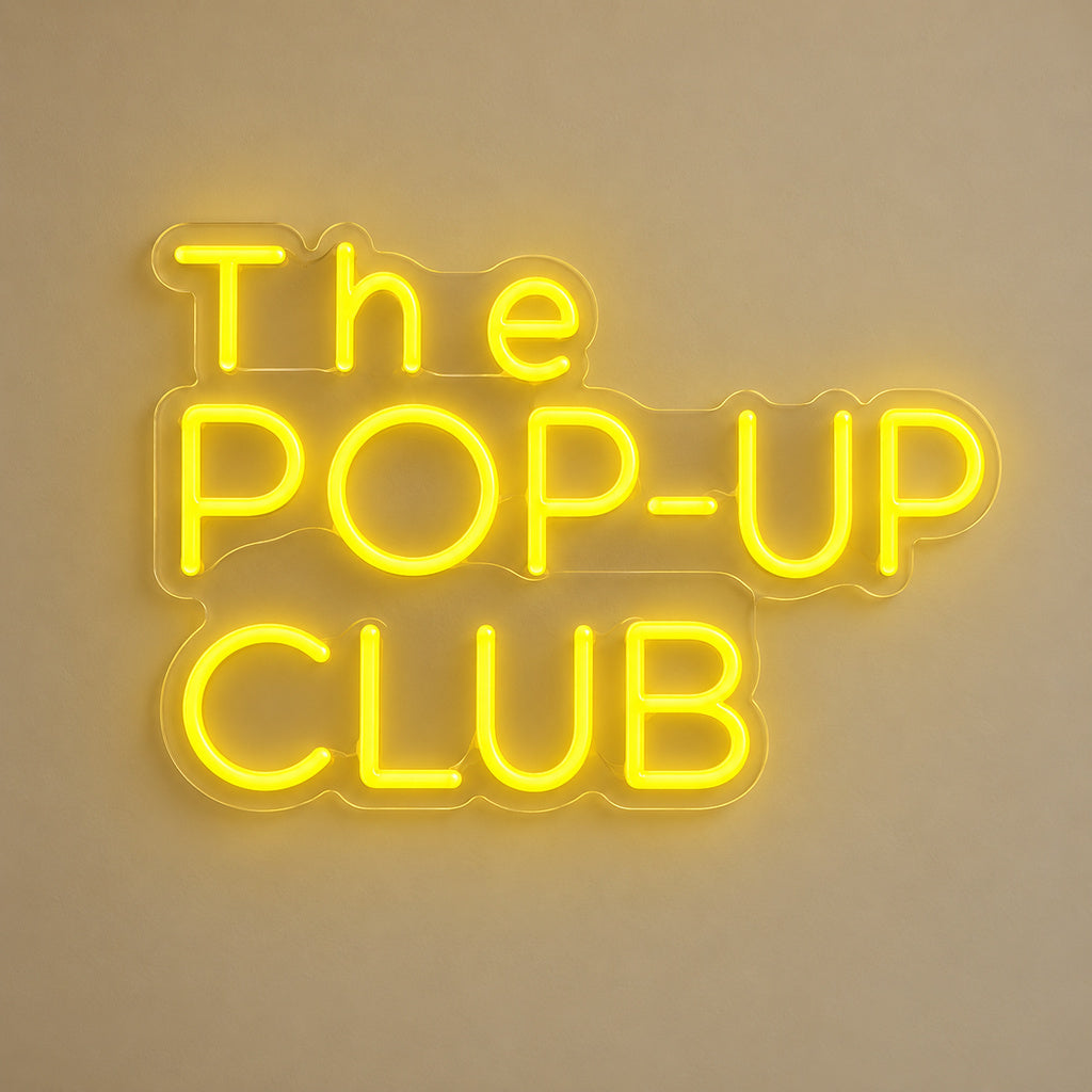 The Pop-Up Club LED Neon Sign solid background