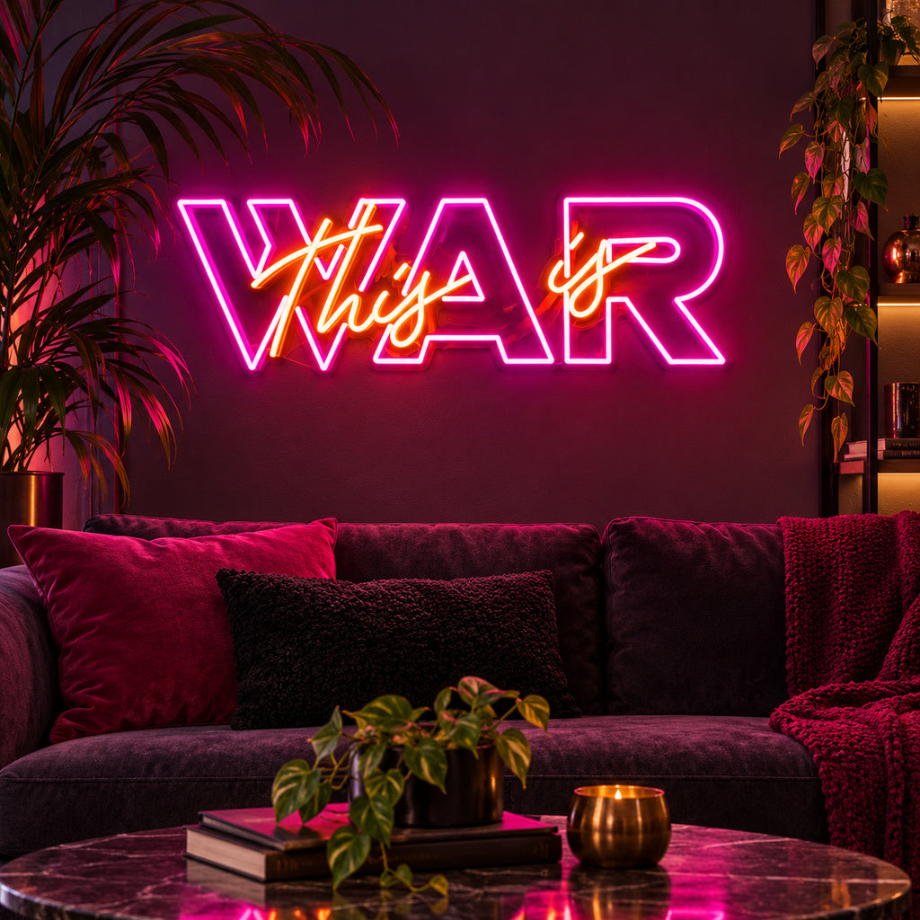 This Is War LED Neon Sign lifestyle scene