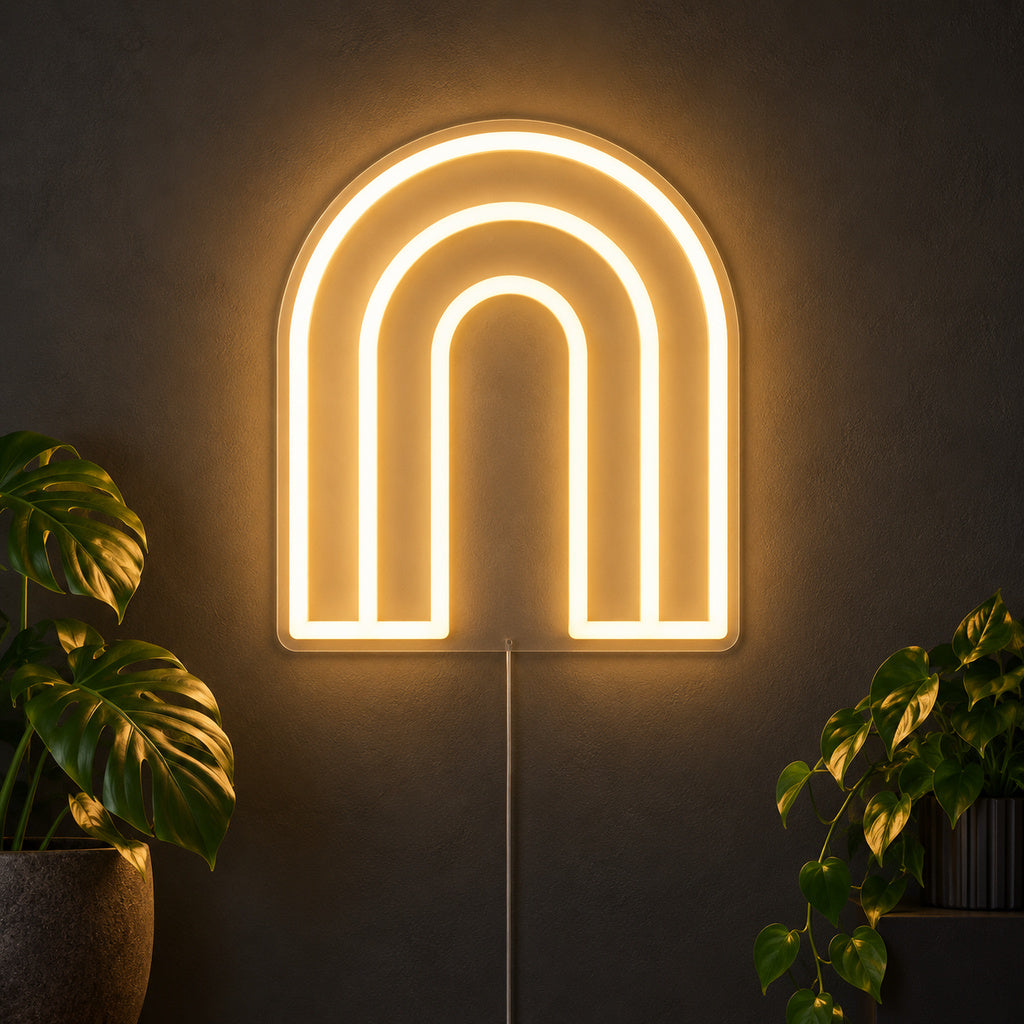 Warm White Triple Arch LED Neon Sign main product image