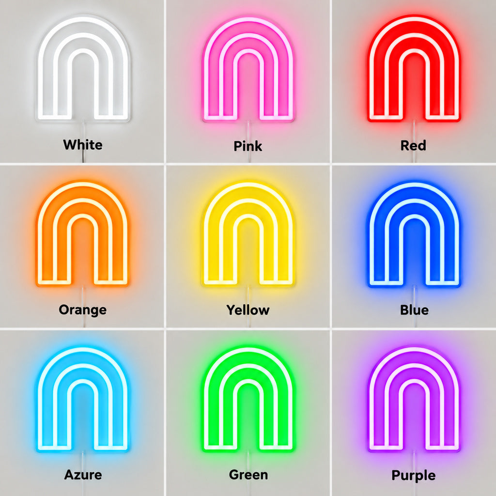 Warm White Triple Arch LED Neon Sign color grid