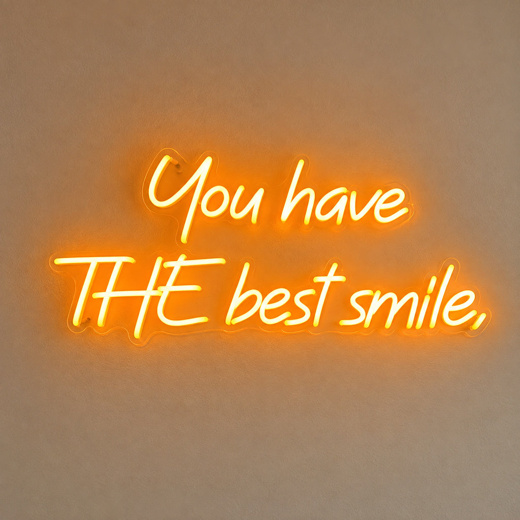 You Have The Best Smile LED Neon Sign solid background