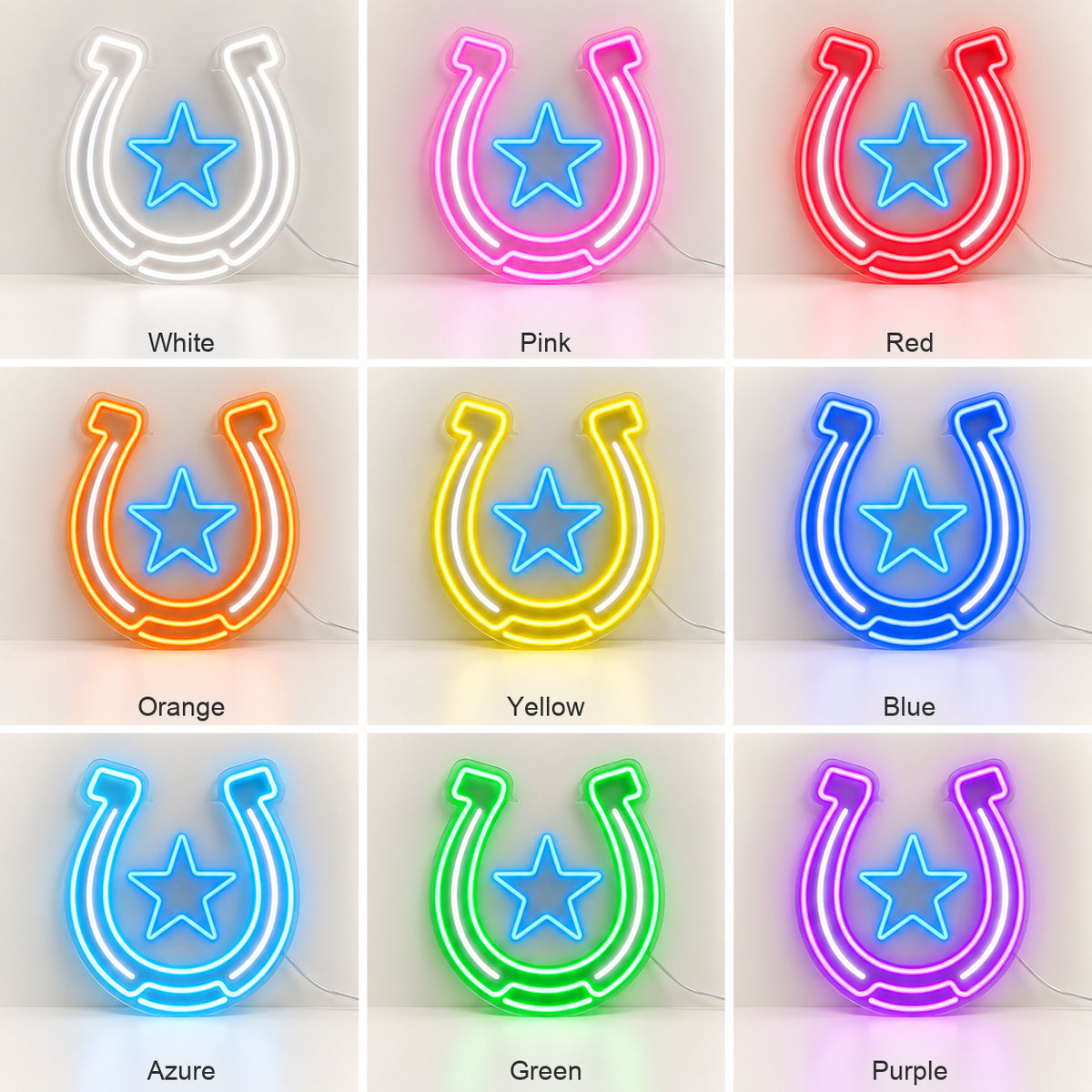 Horseshoe Lucky Star LED Neon Sign image 04