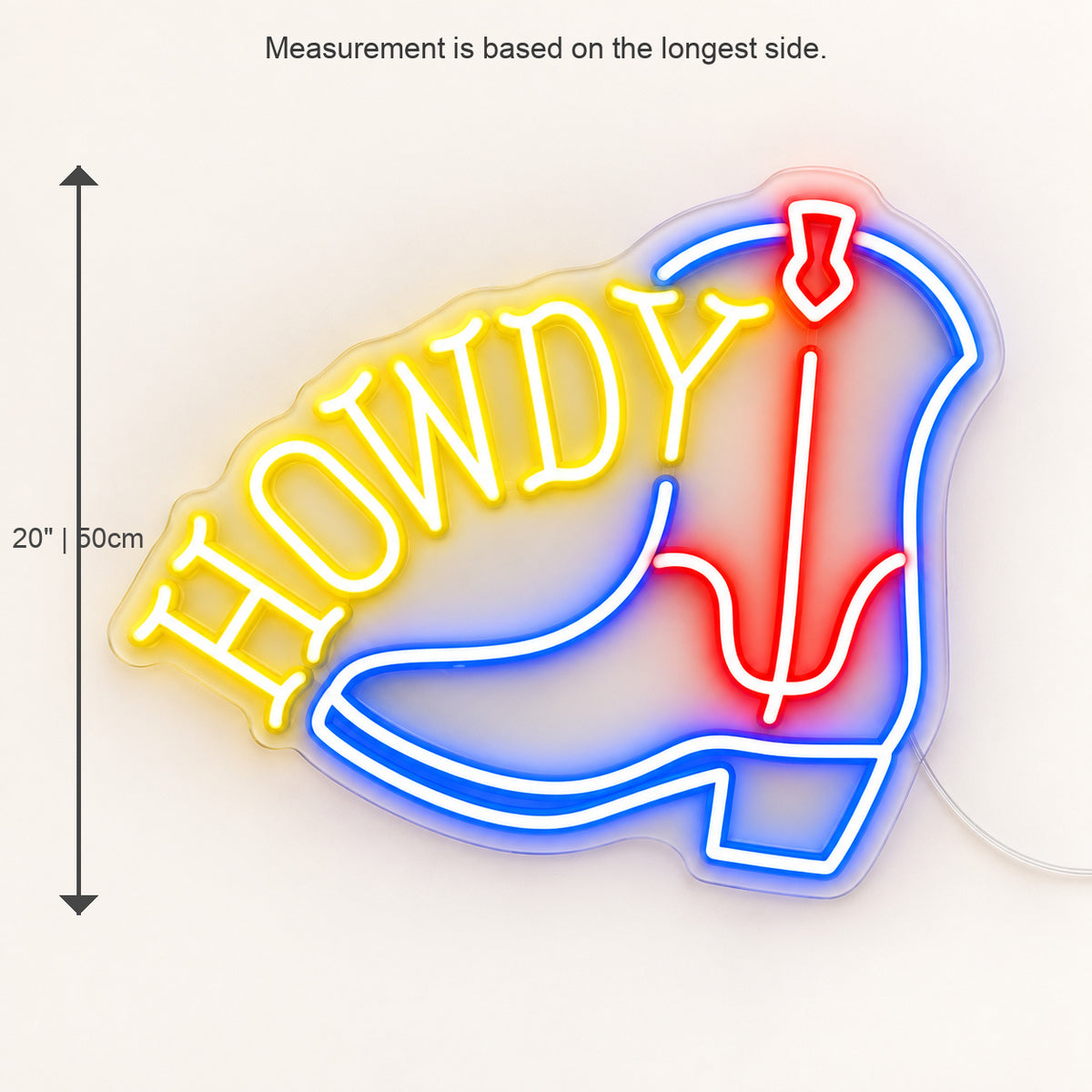 Howdy Cowboy Boots LED Neon Sign image 05