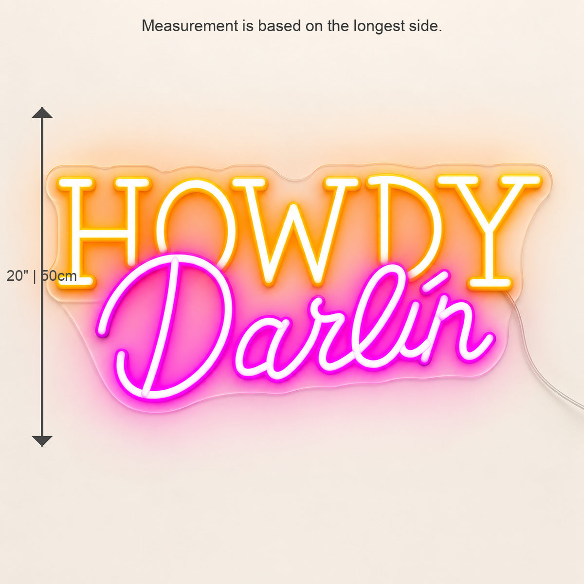 Howdy Darlin Bedroom LED Neon Sign image 05
