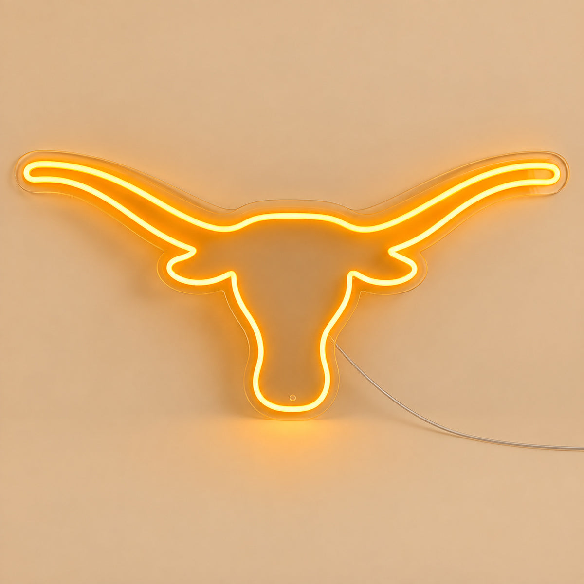 Longhorn Head Outline LED Neon Sign image 06