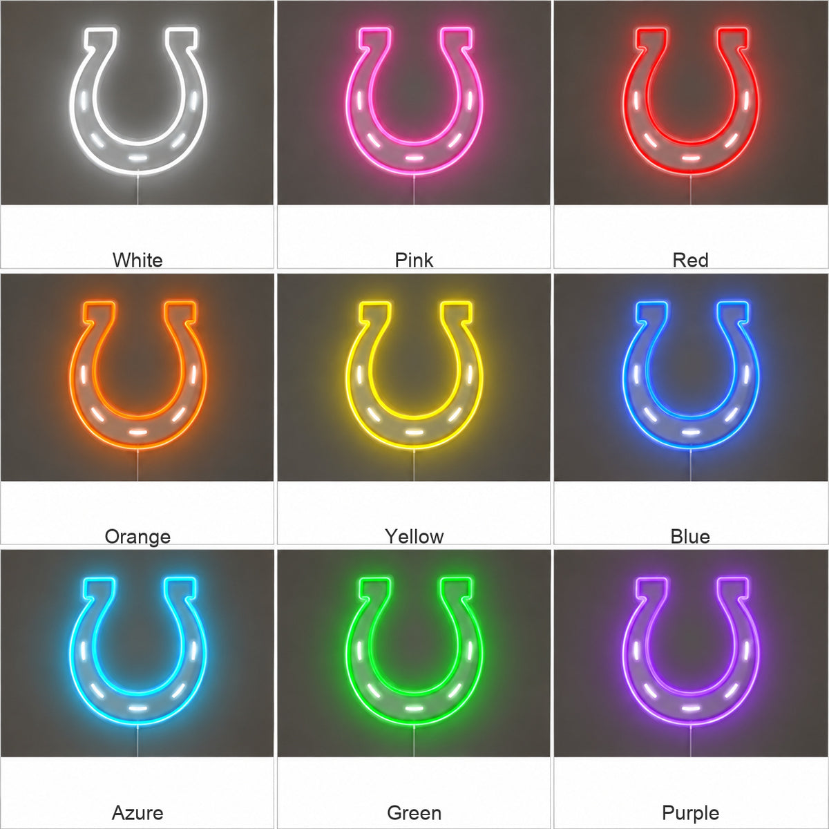 Lucky Horseshoe Rustic LED Neon Sign image 04
