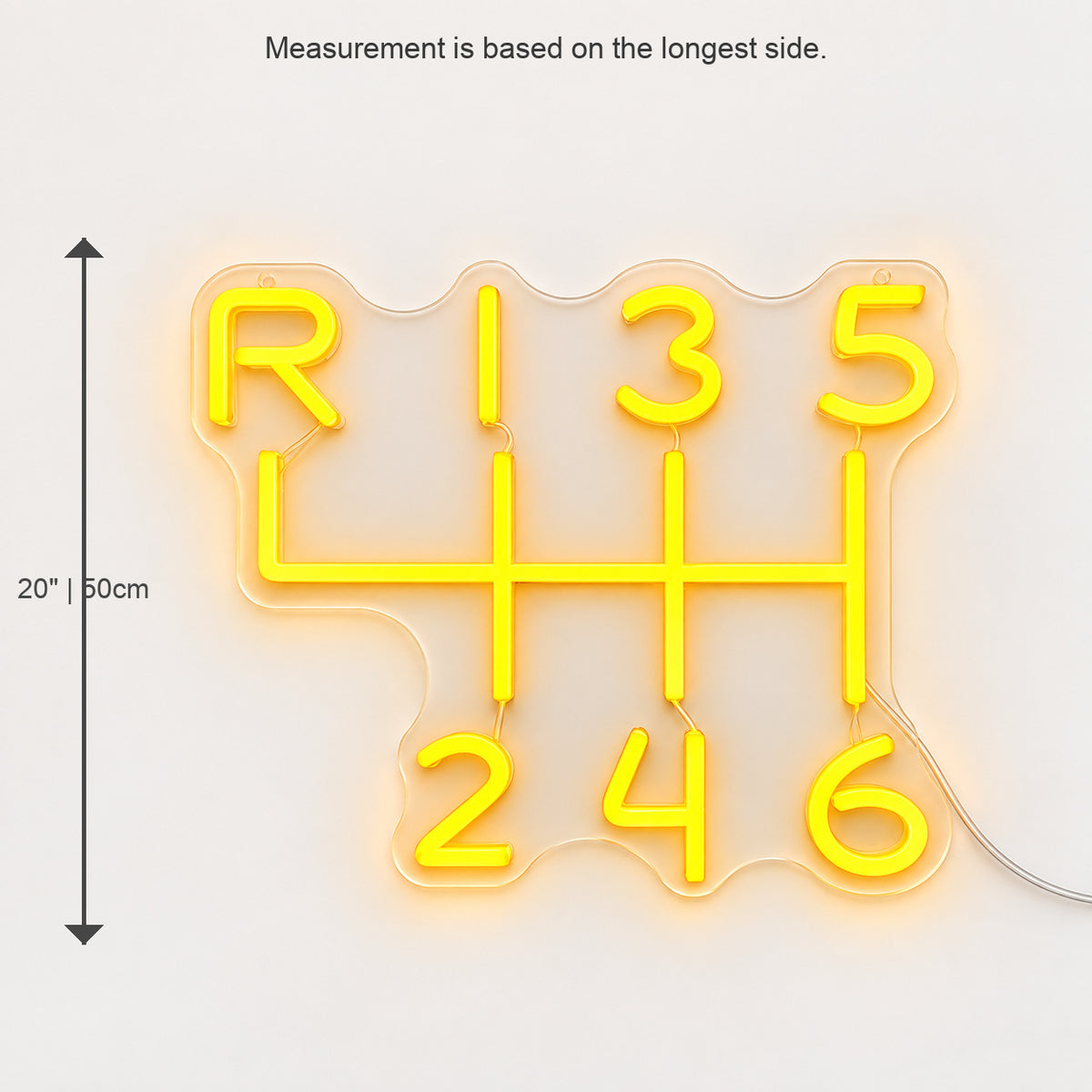 Manual Gearbox Shift Pattern LED Neon Sign image 05