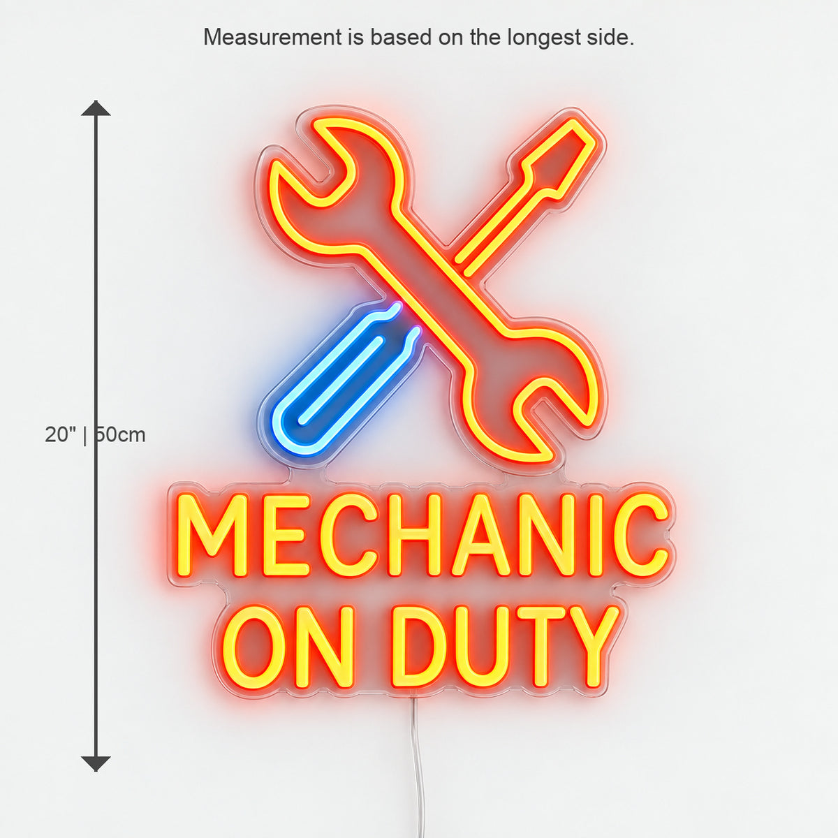 Mechanic On Duty Wrench Screwdriver LED Neon Sign image 05