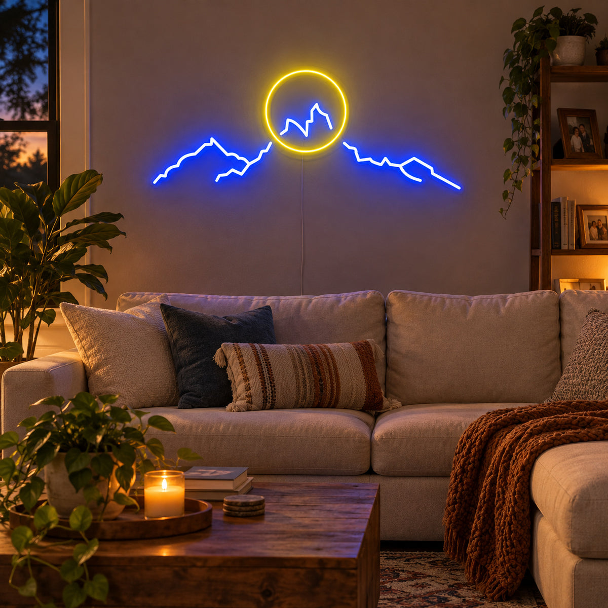 Mountain Sunrise Landscape LED Neon Sign image 03
