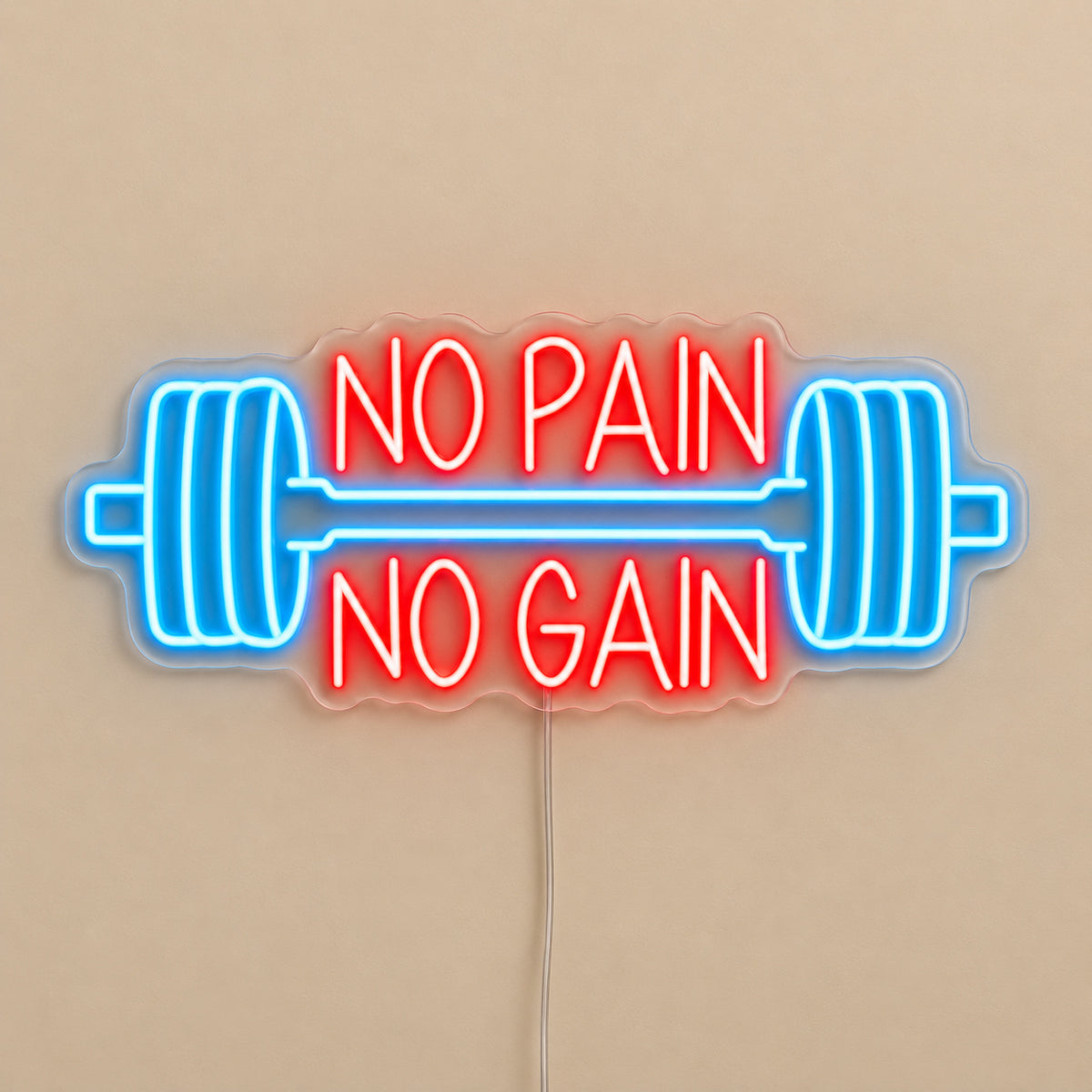 No Pain No Gain Barbell LED Neon Sign image 06