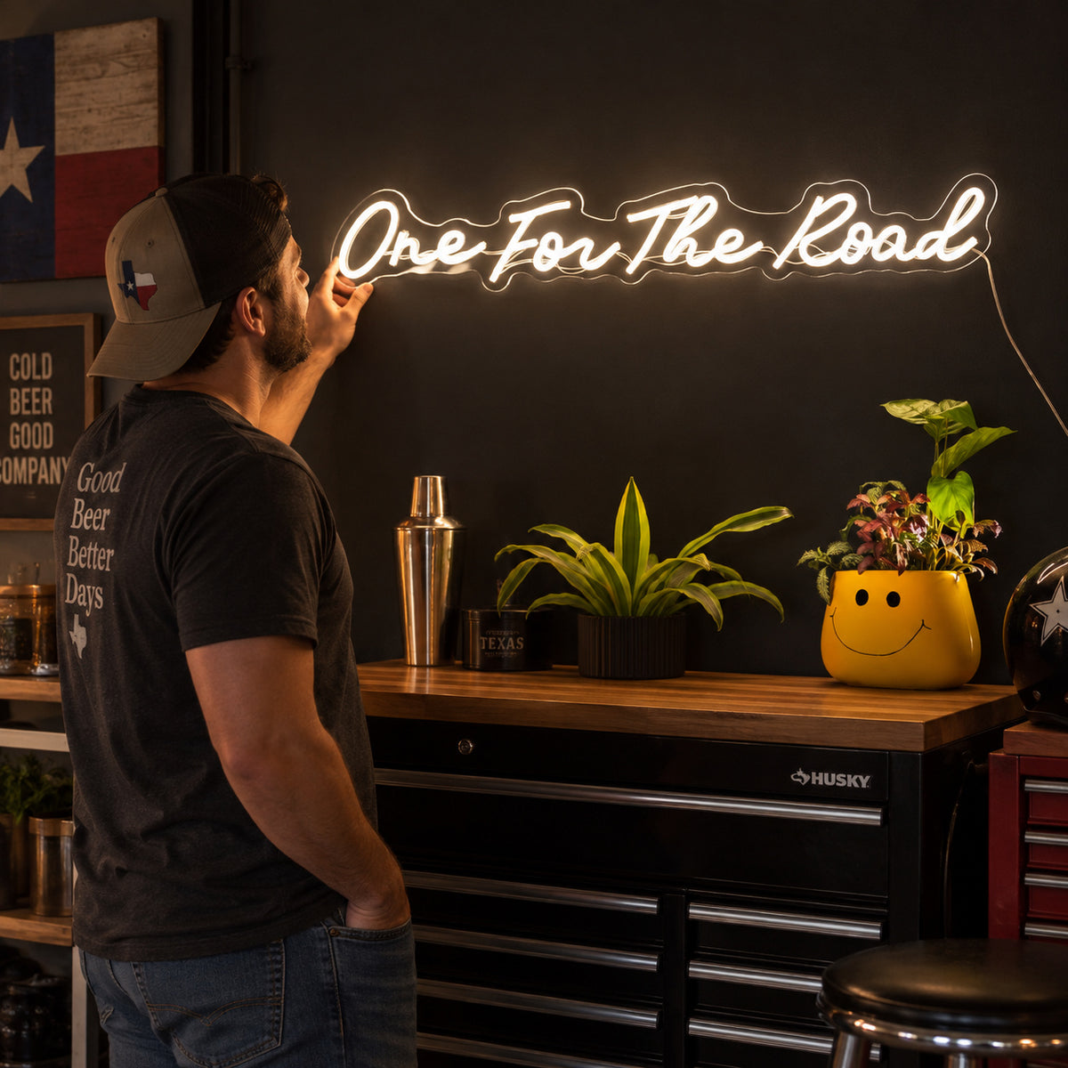 One For The Road Script Garage LED Neon Sign image 02
