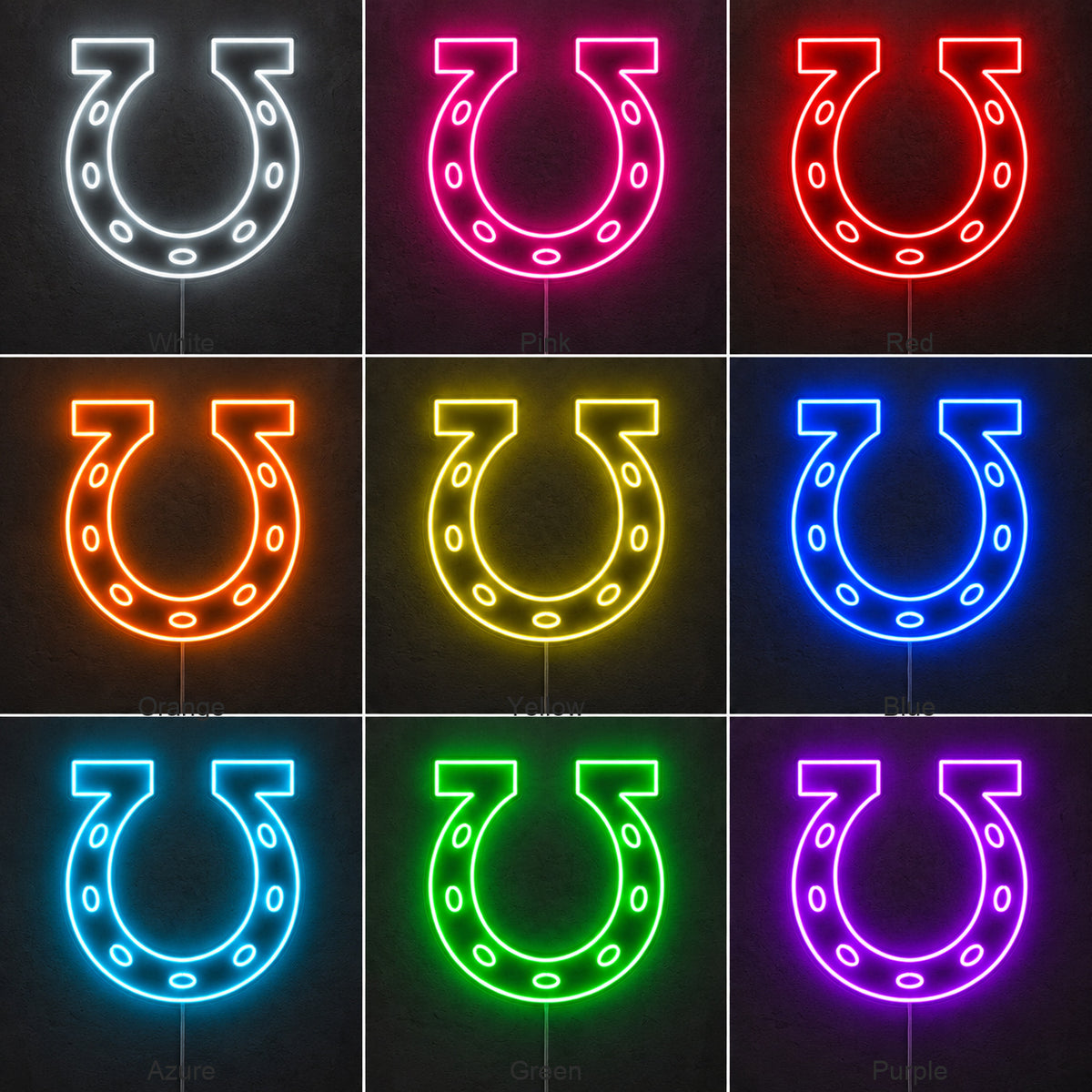 Open Horseshoe Curve LED Neon Sign image 04