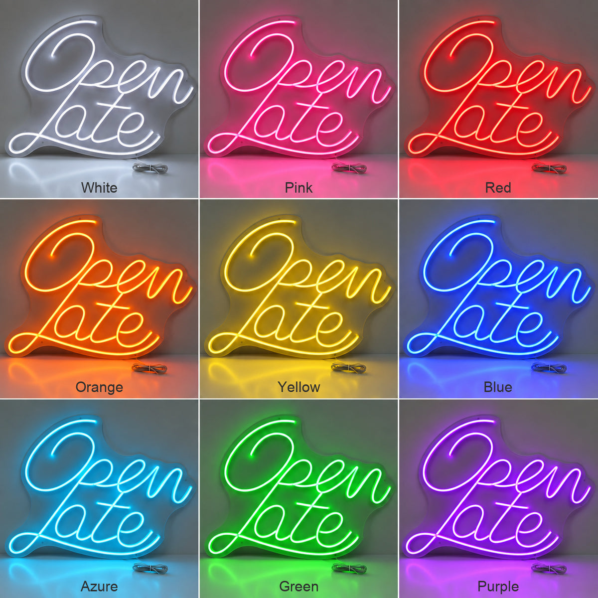 Open Late Script LED Neon Sign image 04