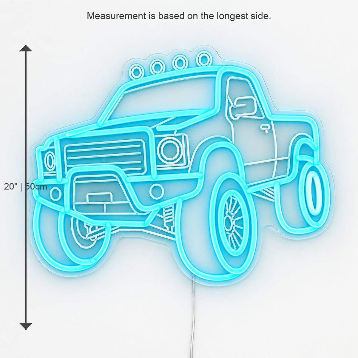 Pickup Truck 4x4 Brick Wall LED Neon Sign image 05