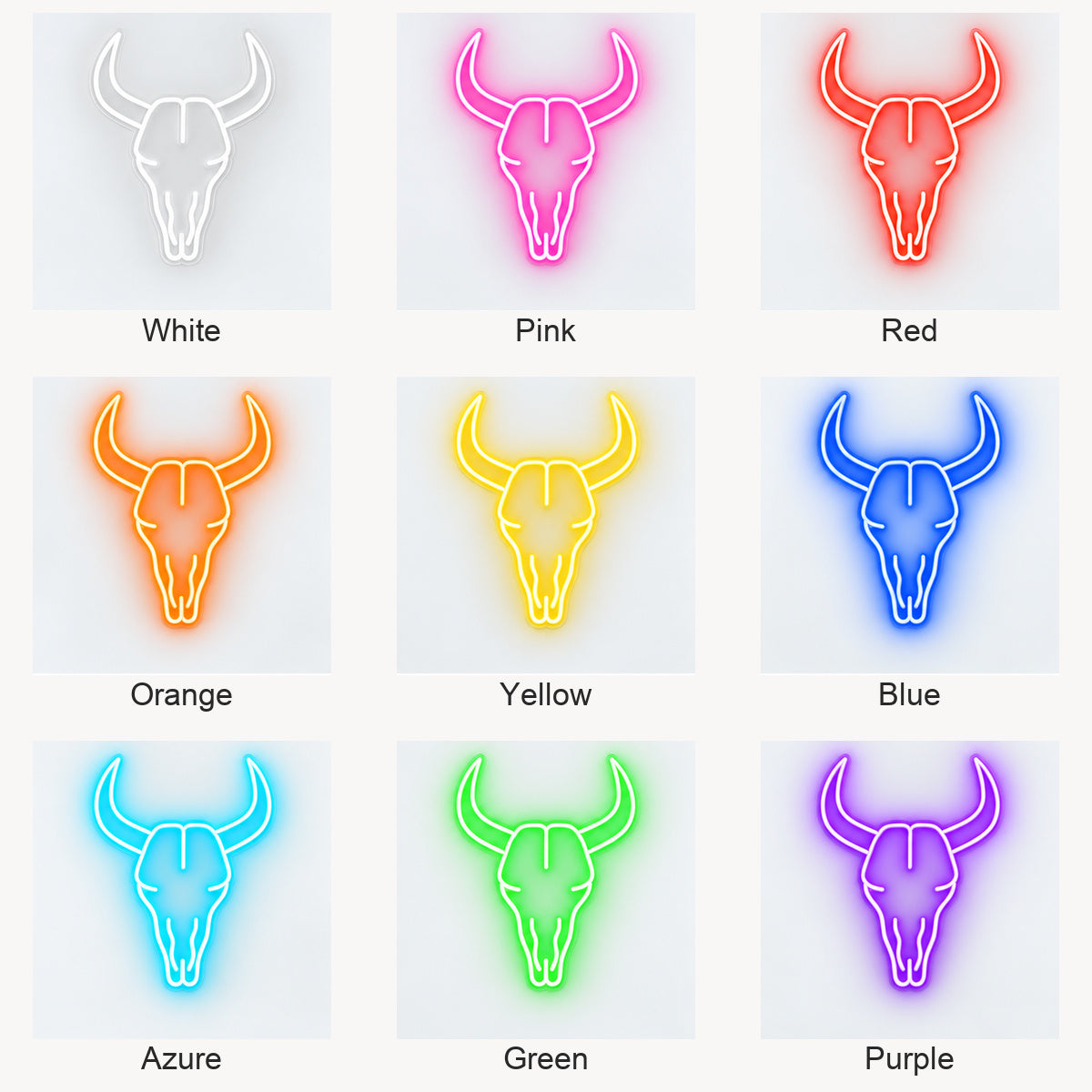 Ranch Bull Skull Vintage LED Neon Sign Garage Neon Sign image 04