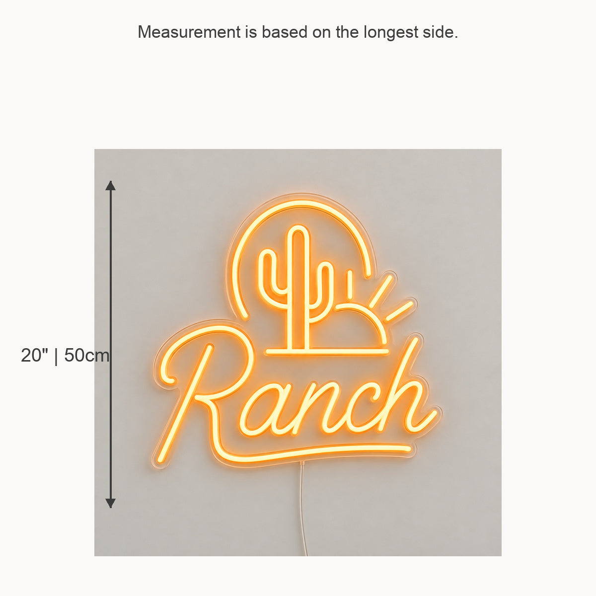 Ranch Cactus Sunset Vintage LED Neon Sign Garage Neon Sign image 05