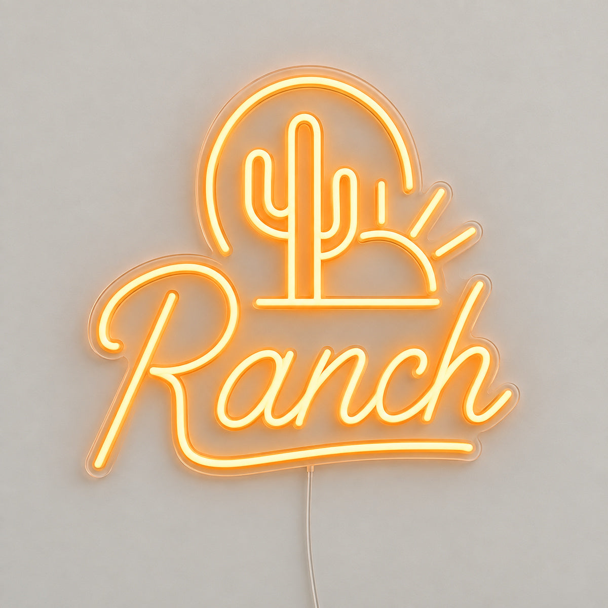 Ranch Cactus Sunset Vintage LED Neon Sign Garage Neon Sign image 06