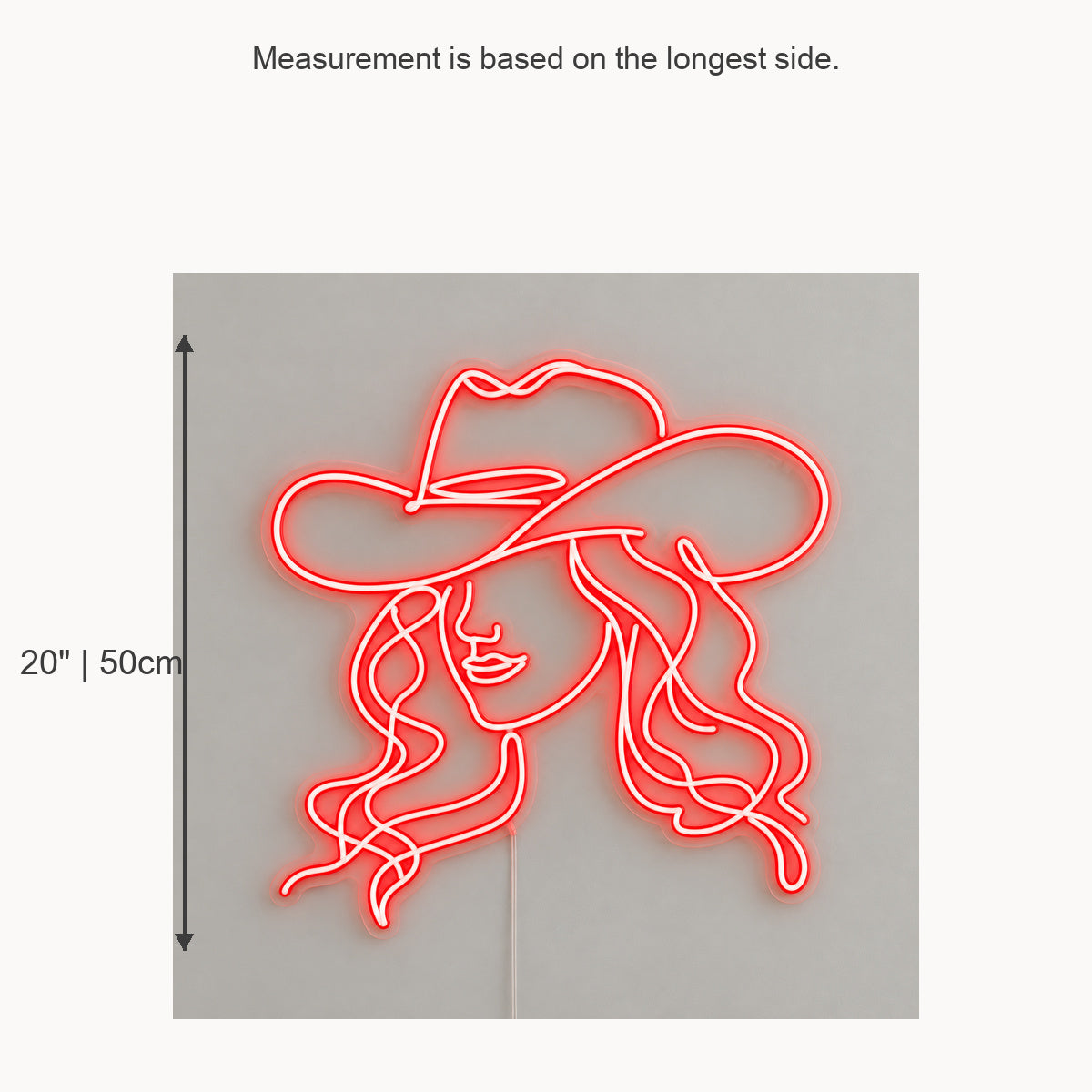 Rodeo Cowgirl Face Vintage LED Neon Sign image 05