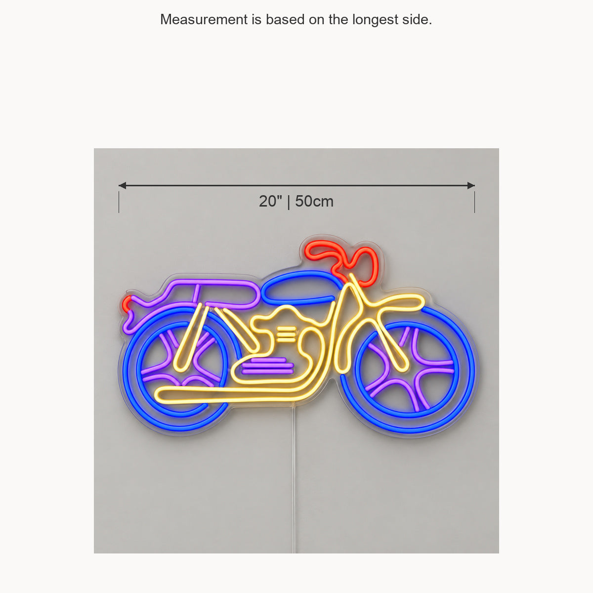 Saddlebag Cruiser Motorcycle Vintage LED Neon Sign Garage Neon Sign image 05
