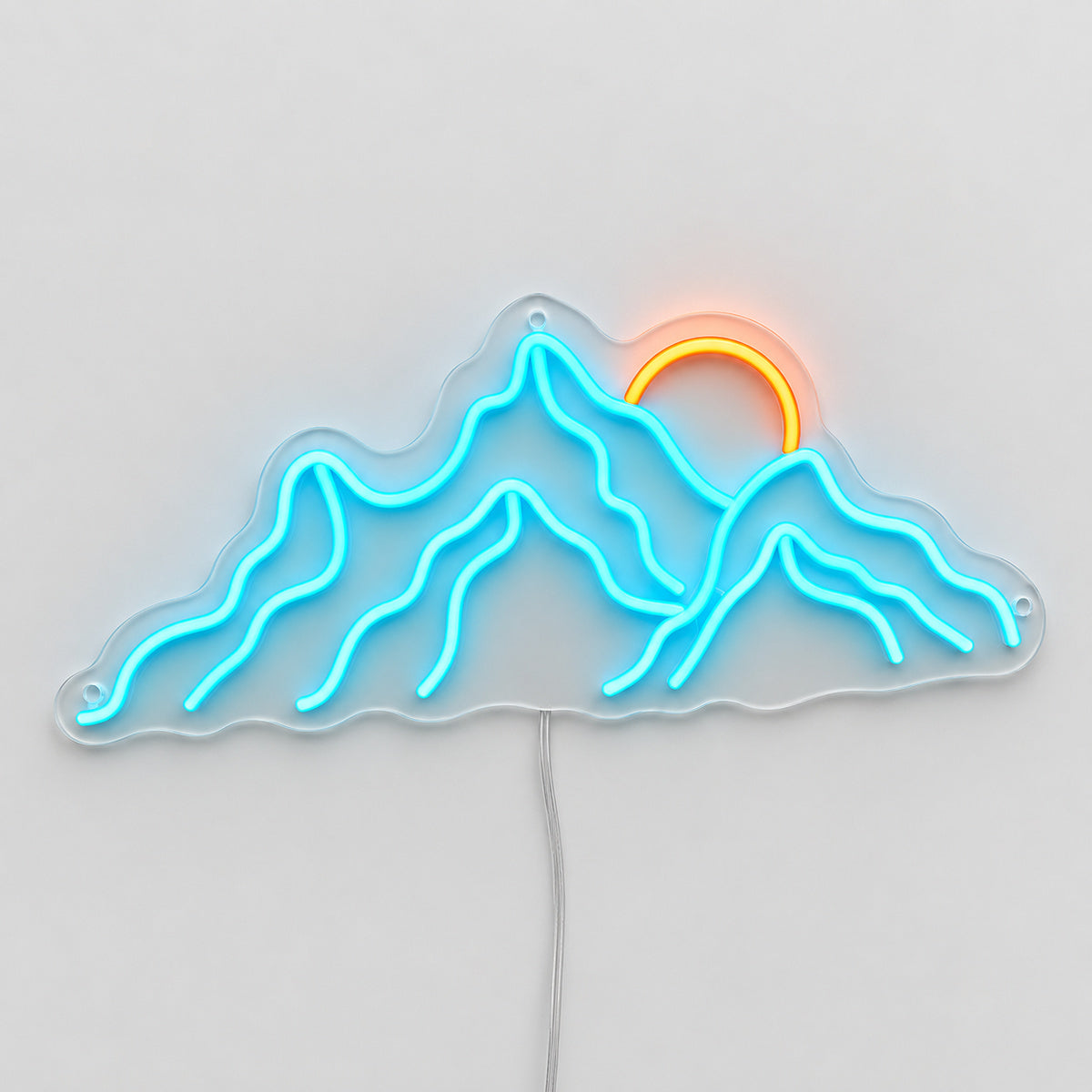 Sunset Behind Mountain Range Vintage LED Neon Sign Garage Neon Sign image 06