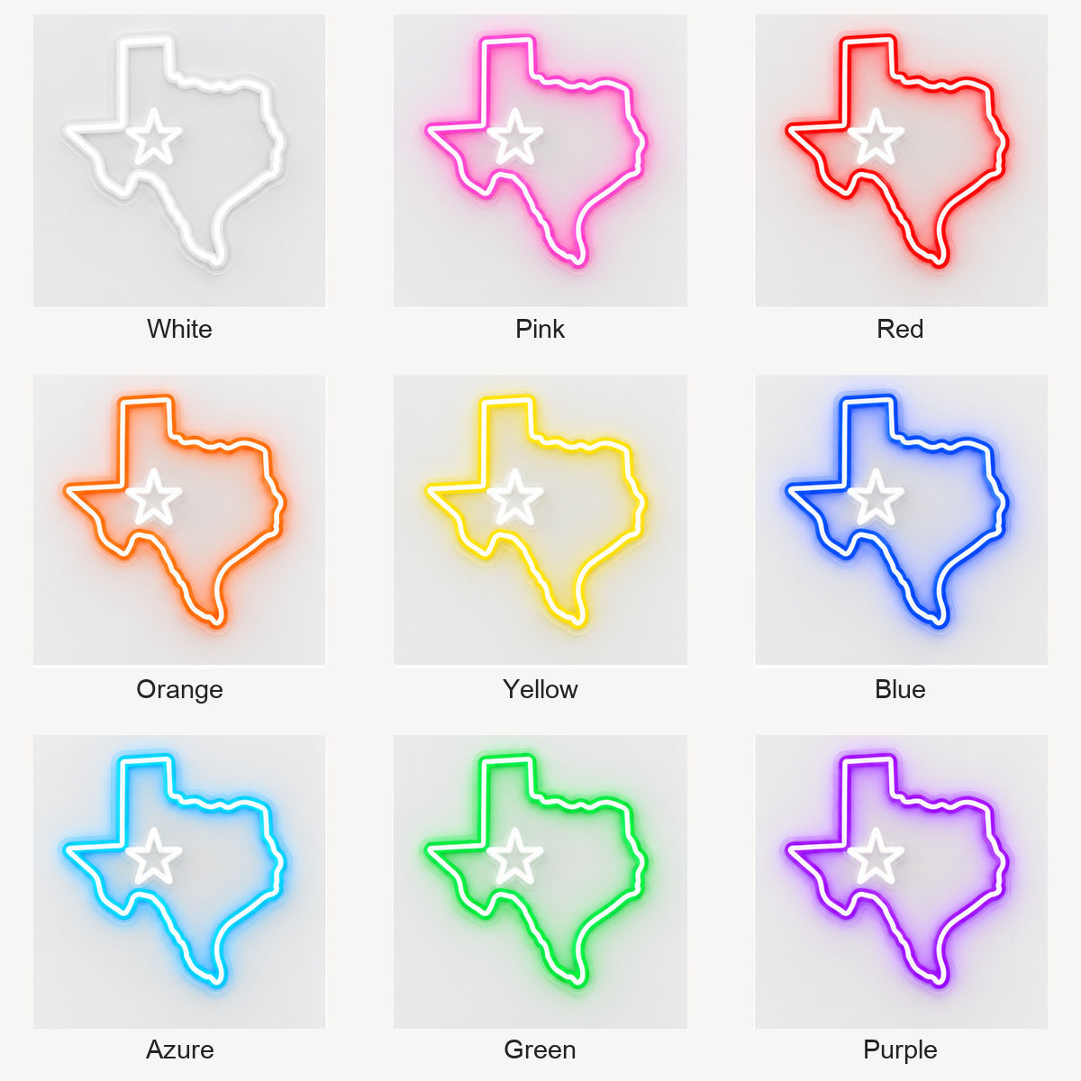 Texas Map Lone Star Vintage LED Neon Sign Garage Neon Sign image 04