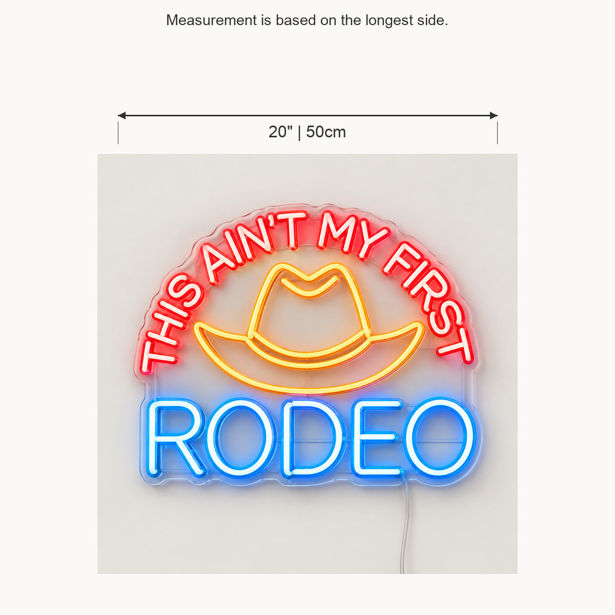 This Aint My First Rodeo Cowboy Hat Vintage LED Neon Sign Garage Neon Sign image 05