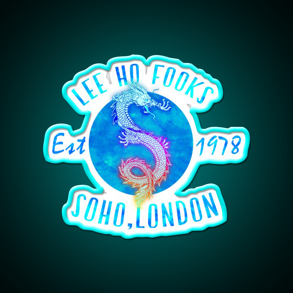 Lee Ho Fooks Dragon London Asian Cultural Led Neon Sign Rgb Color - Size and dimension reference