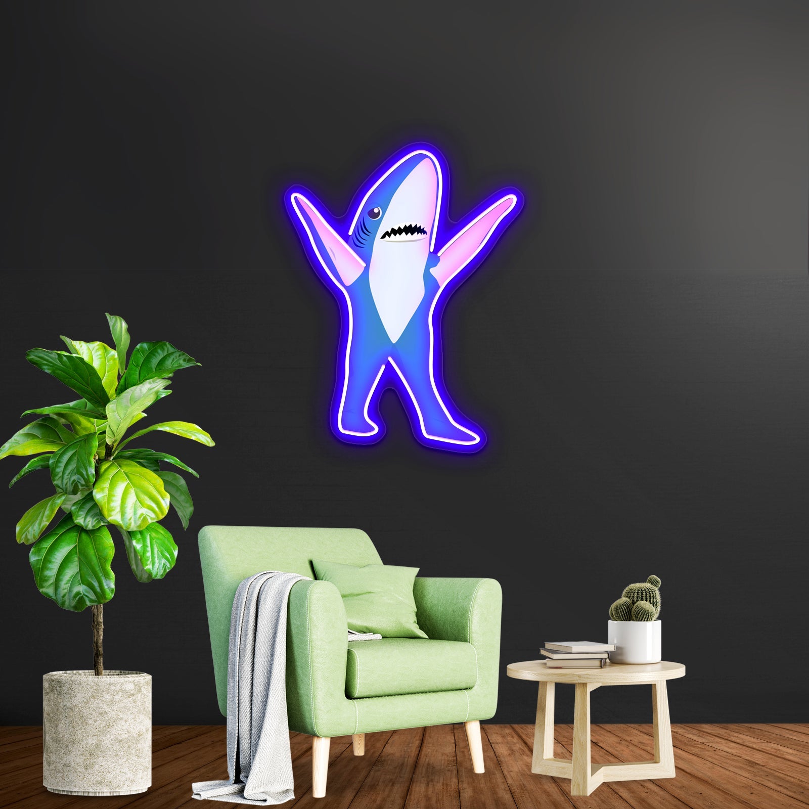 Left Shark Artwork Neon Light Signs Custom - Shineneon