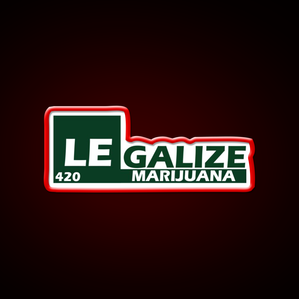 Legalize 420 Hemp Inspired Green Leaf Led Neon Sign Rgb Color - LED neon sign view 10