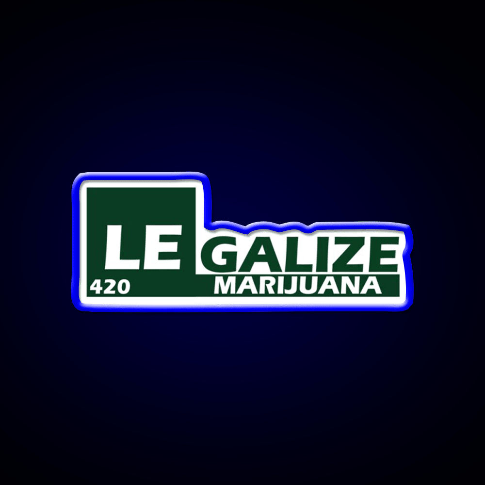 Legalize 420 Hemp Inspired Green Leaf Led Neon Sign Rgb Color - Shineneon