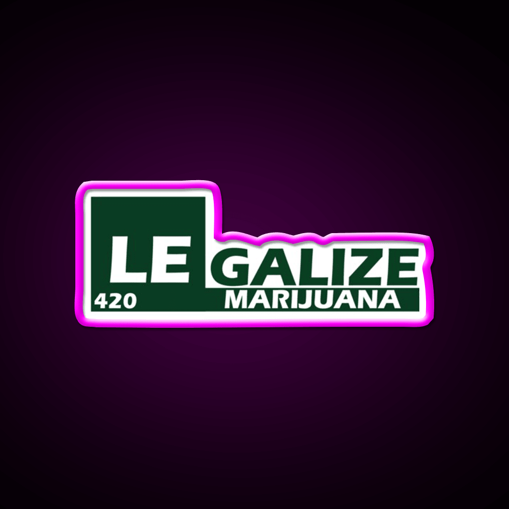 Legalize 420 Hemp Inspired Green Leaf Led Neon Sign Rgb Color - Shineneon