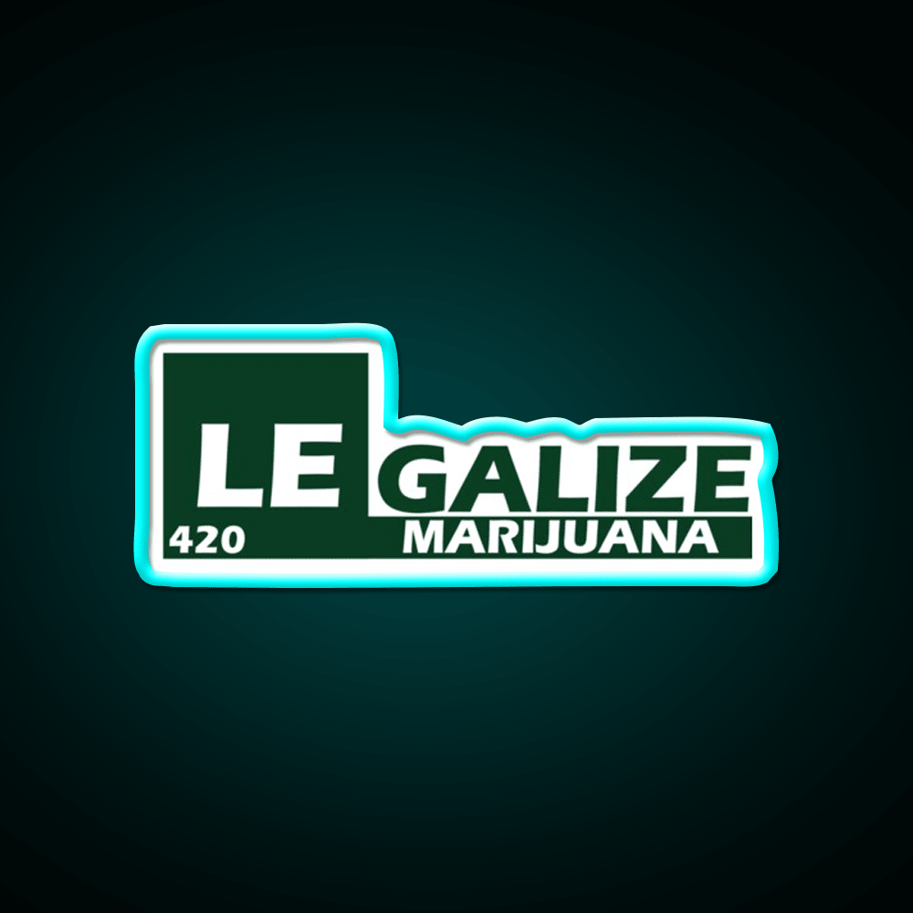 Legalize 420 Hemp Inspired Green Leaf Led Neon Sign Rgb Color - Shineneon