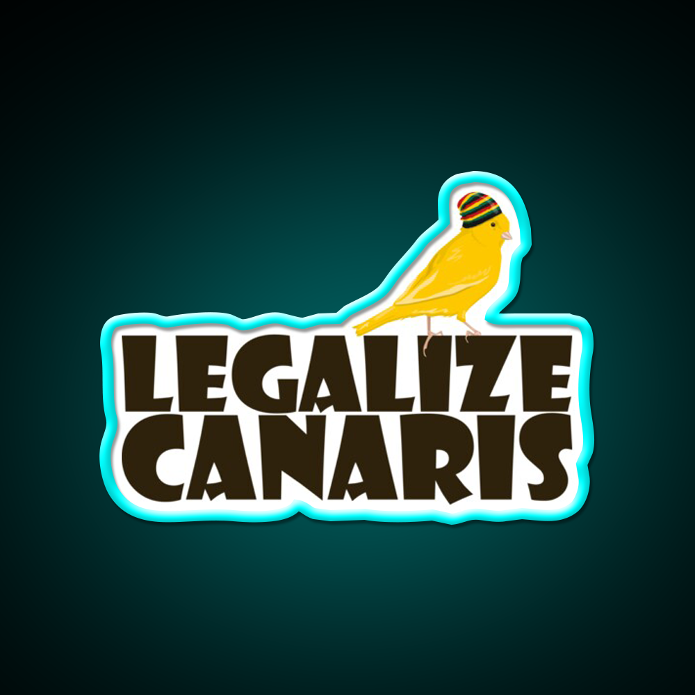 Legalize Canaris Hemp Inspired Green Leaf Led Neon Sign Rgb Color - Size and dimension reference