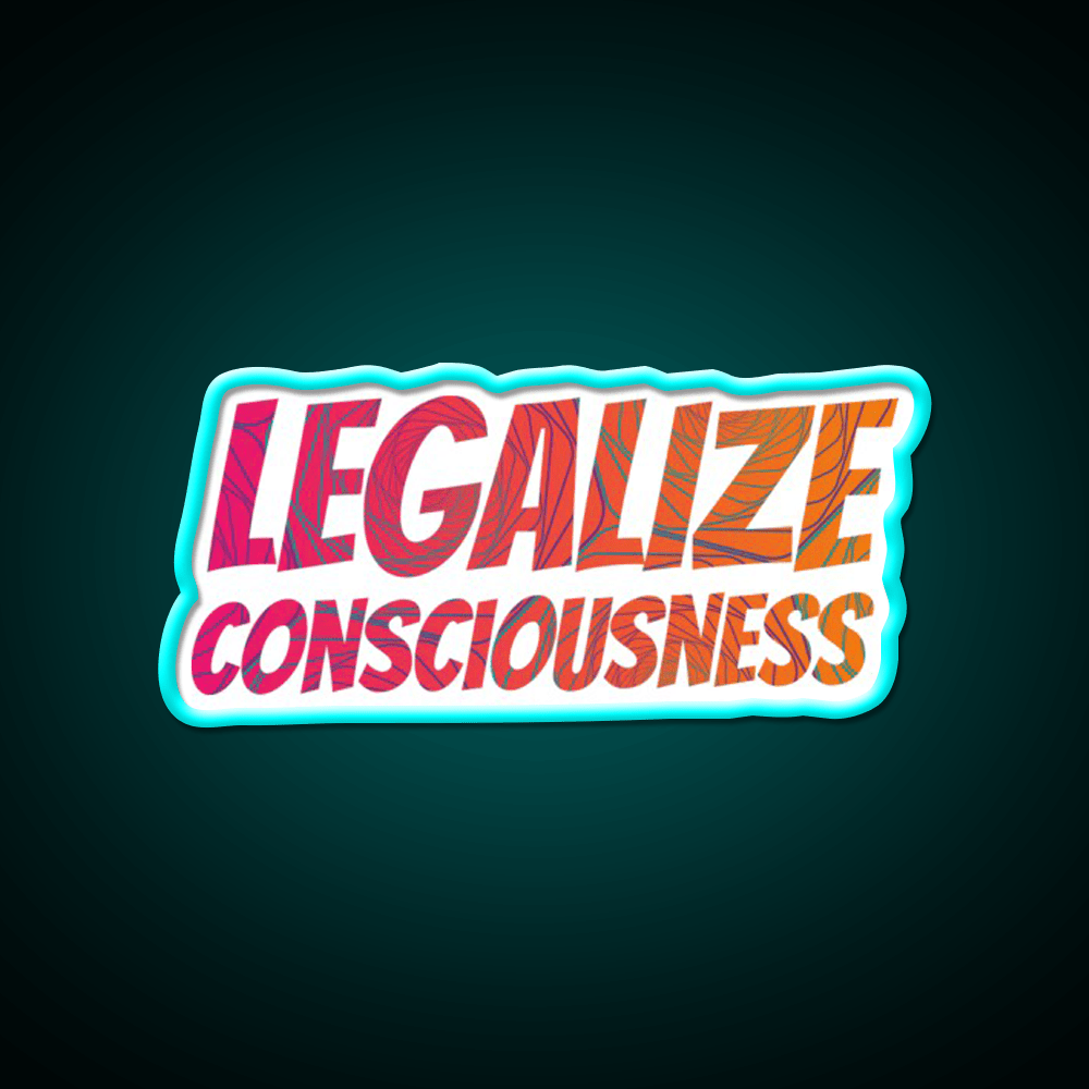 Legalize Consciousness Hemp Inspired Green Leaf Led Neon Sign Rgb Color - Shineneon