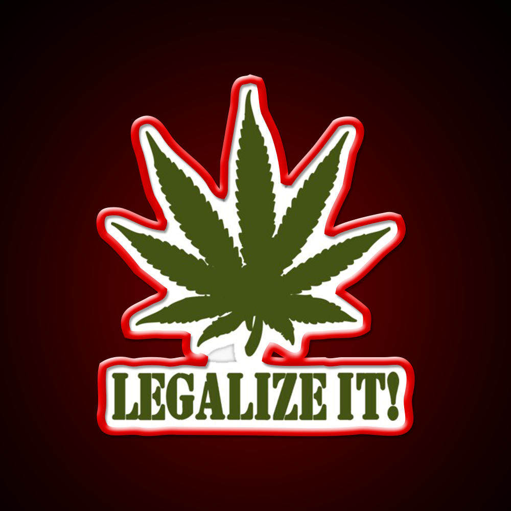 Legalize It Hemp Inspired Green Leaf Led Neon Sign Wall Art Rgb Color - LED neon sign view 10