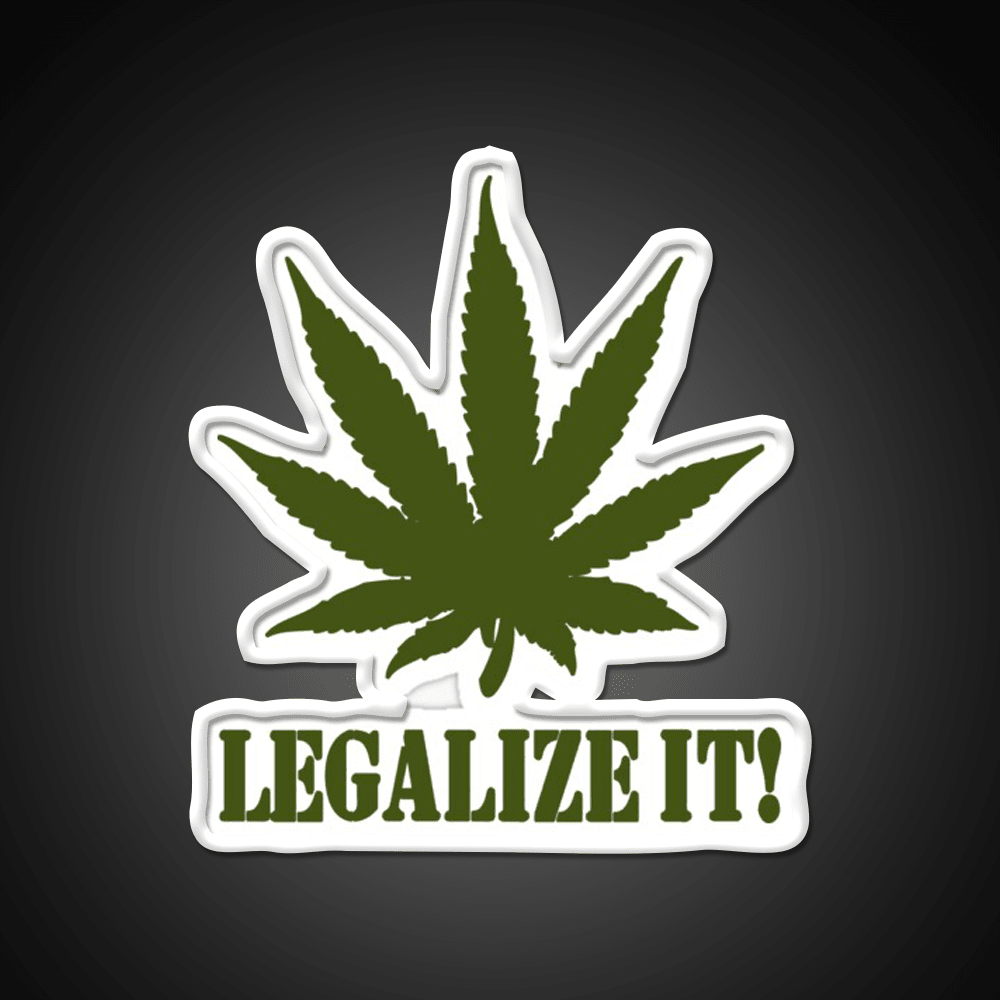 Legalize It Hemp Inspired Green Leaf Led Neon Sign Wall Art Rgb Color - Shineneon