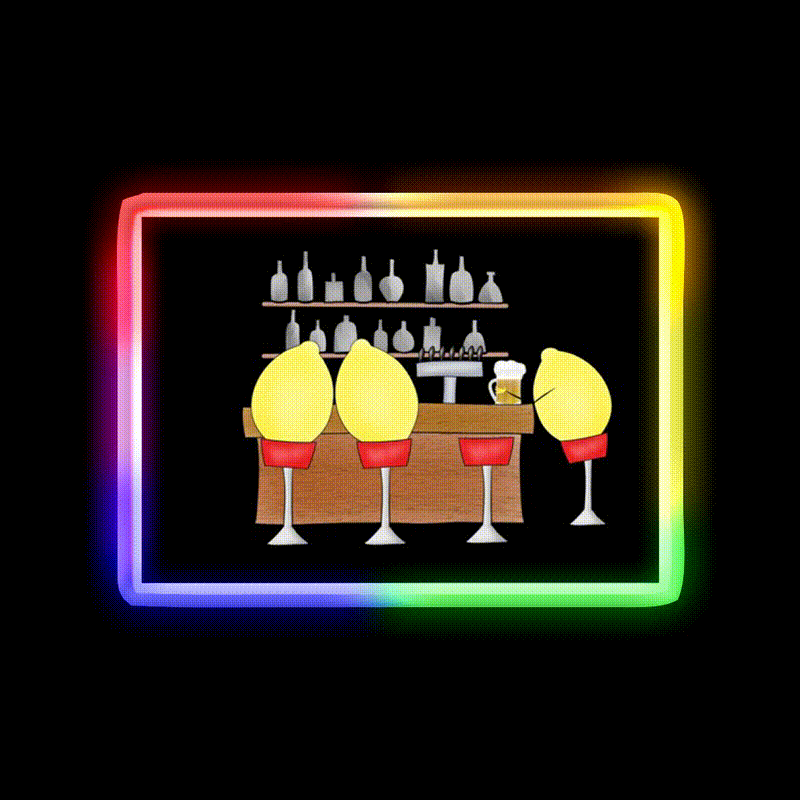 Lemon Bar Man Cave Bar Led Neon Sign Rgb Color