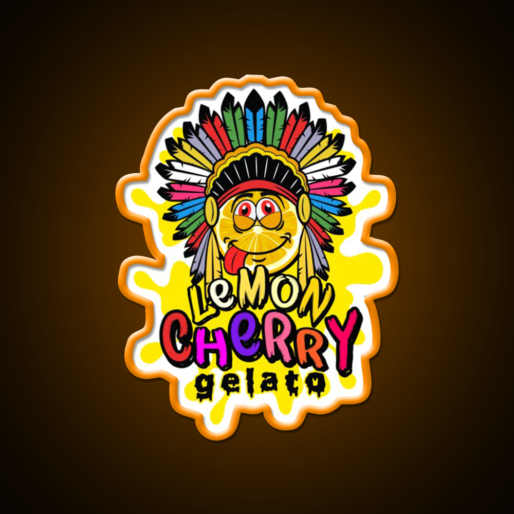 Lemon Cherry Gelato Weed Strain Hemp Inspired Green Leaf Led Neon Sign Rgb Color - LED neon sign view 6
