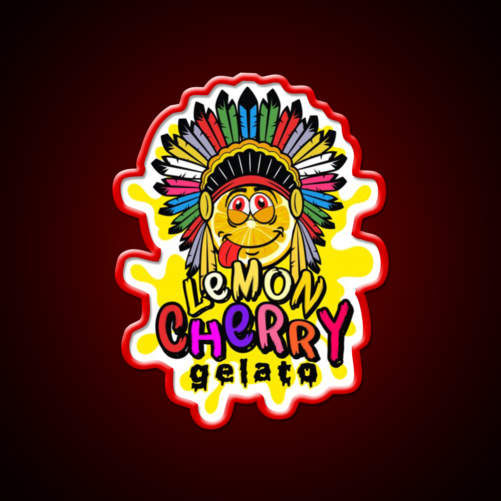 Lemon Cherry Gelato Weed Strain Hemp Inspired Green Leaf Led Neon Sign Rgb Color - LED neon sign view 10