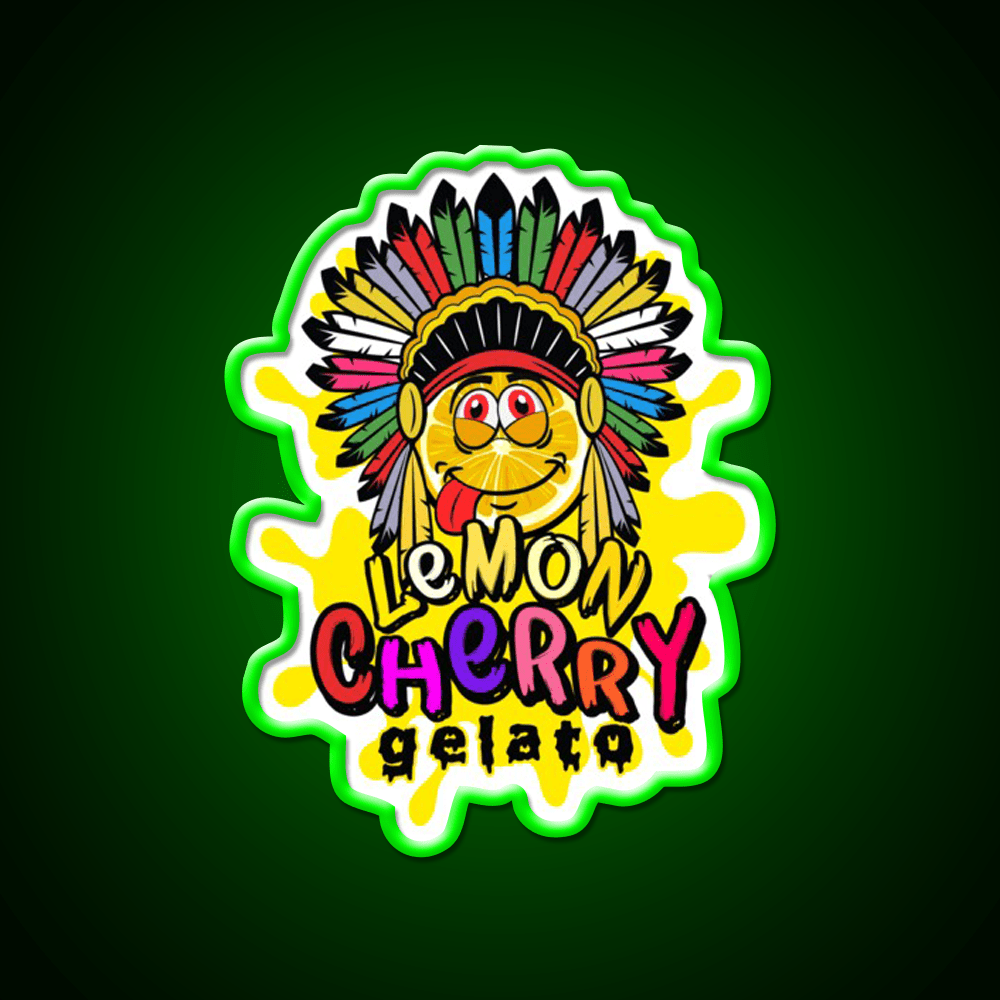 Lemon Cherry Gelato Weed Strain Hemp Inspired Green Leaf Led Neon Sign Rgb Color - Shineneon